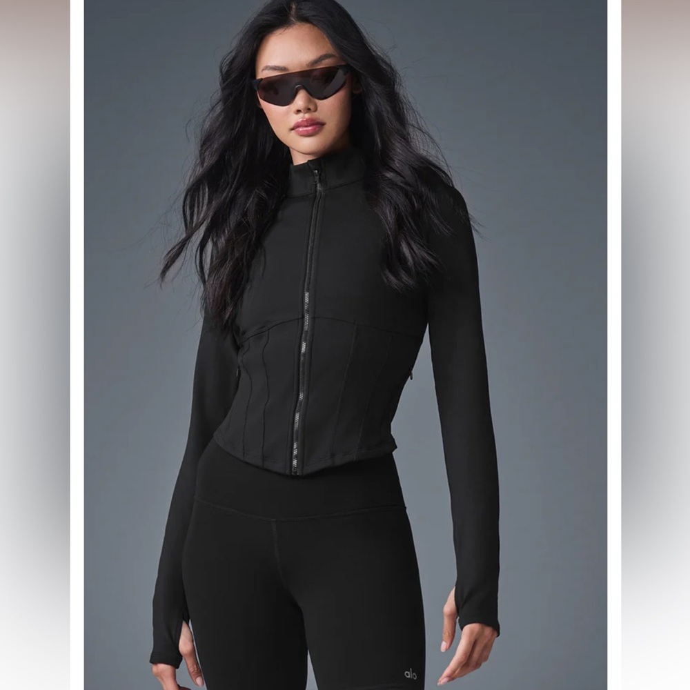 Alo Yoga Airbrush Corset Full Zip Jacket